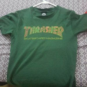 Thrasher Davis forest green t shirt